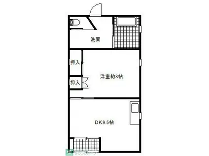 内田アパート(1LDK/1階)の間取り写真