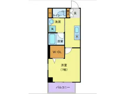 ブオンサンヴァレンティーノ(1K/3階)の間取り写真