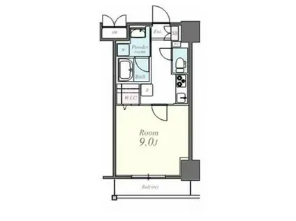 コンパル汐留(1K/7階)の間取り写真