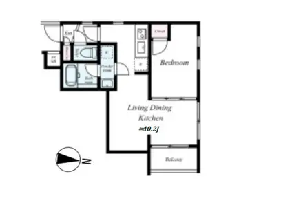 パレ・ホームズ中延 401(1LDK/4階)の間取り写真