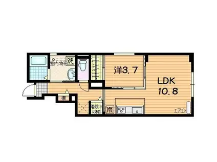 MITAKE SOLEIL(1LDK/1階)の間取り写真