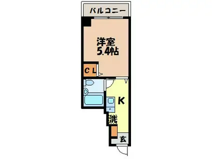 マンション フラワーメイトシティ(1K/3階)の間取り写真