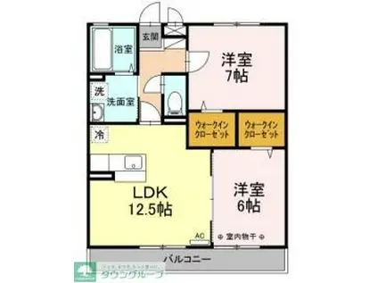 メゾン・アムール壱番館A(2LDK/3階)の間取り写真