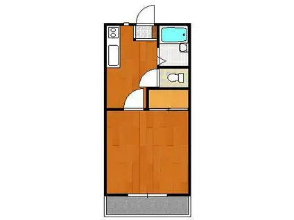 オーベルジュ・ド・ヌクシナK(1K/2階)の間取り写真