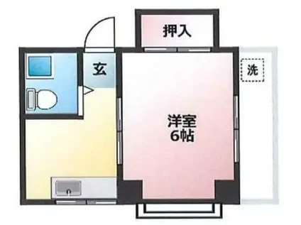 桜台梅田マンション(1DK/3階)の間取り写真