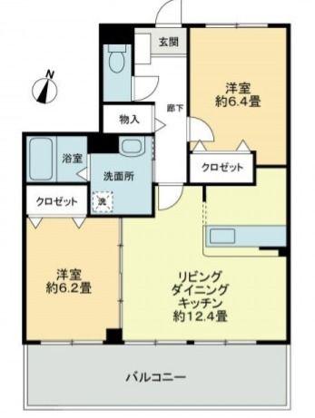 ピュアタウンエンジェル(2LDK/3階)の間取り写真