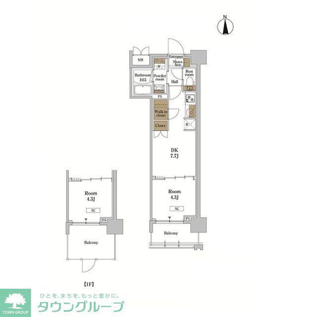 RJRプレシア蒲田(1DK/5階)の間取り写真