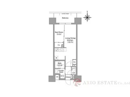 コンフォリア・リブ東三国駅前ソルテラス(1LDK/8階)の間取り写真