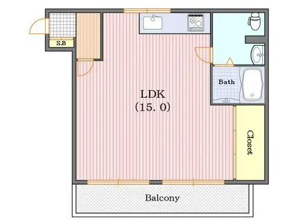ジェイルミナ(ワンルーム/3階)の間取り写真