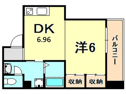 キリンハイム(1DK/3階)の間取り写真
