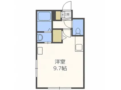 カーサコモド CASA COMODO(ワンルーム/4階)の間取り写真