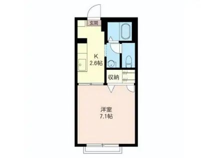 グレイスコート(1K/1階)の間取り写真