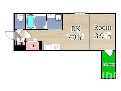 Z COURT 京橋(1DK/2階)の間取り写真