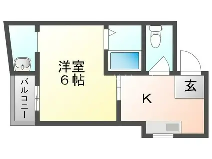 サン上島(1K/2階)の間取り写真