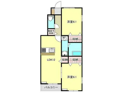 ＪＲ東北本線 館腰駅 徒歩18分 2階建 新築(2LDK/1階)の間取り写真