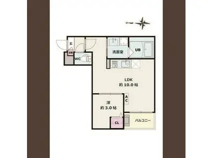 JACK ATSUTAKOSHINI(1LDK/2階)の間取り写真