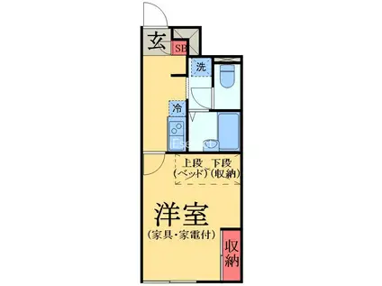LPおゆみ06(1K/1階)の間取り写真