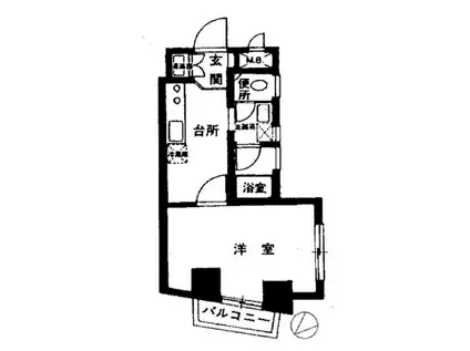 中野ソレイユ(1K/5階)の間取り写真