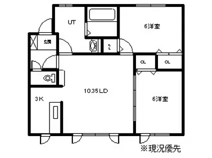  シェノン(2LDK/1階)の間取り写真