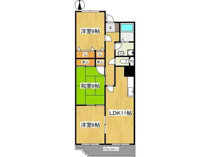MA-COURT(3LDK/3階)の間取り写真