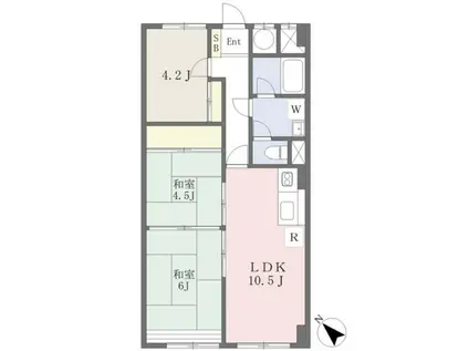 SAYAMA FLAT(3LDK/1階)の間取り写真