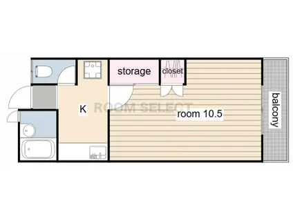 コーポ井上(1K/2階)の間取り写真