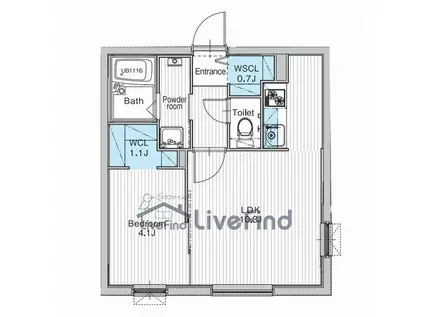 JANUS RESIDENCES月寒中央PARKFRONT(1LDK/4階)の間取り写真