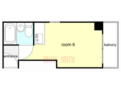 コーポラス城ヶ堀(ワンルーム/3階)の間取り写真