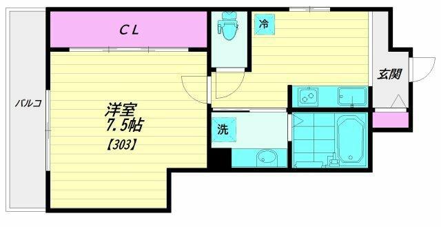 ASSORTBOX(1K/3階)の間取り写真