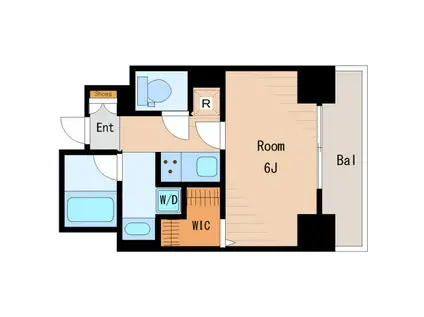 M・ラヴェリテ森下(1K/3階)の間取り写真