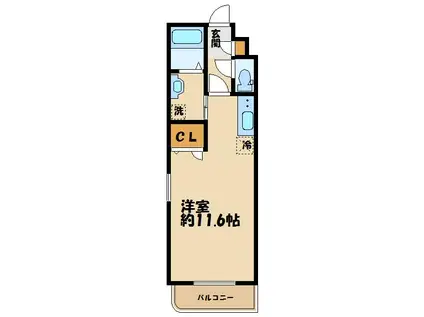 アルバ・エトワール(ワンルーム/3階)の間取り写真