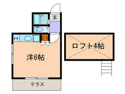ベルエア妙正寺公園(ワンルーム/1階)の間取り写真