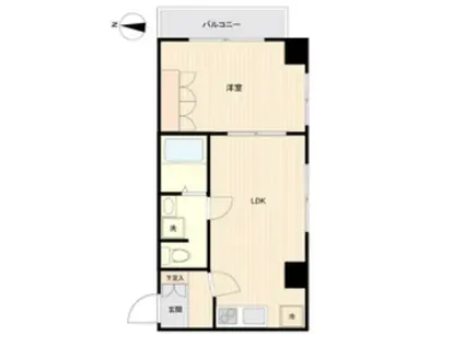 レジデンス錦糸町(1LDK/6階)の間取り写真