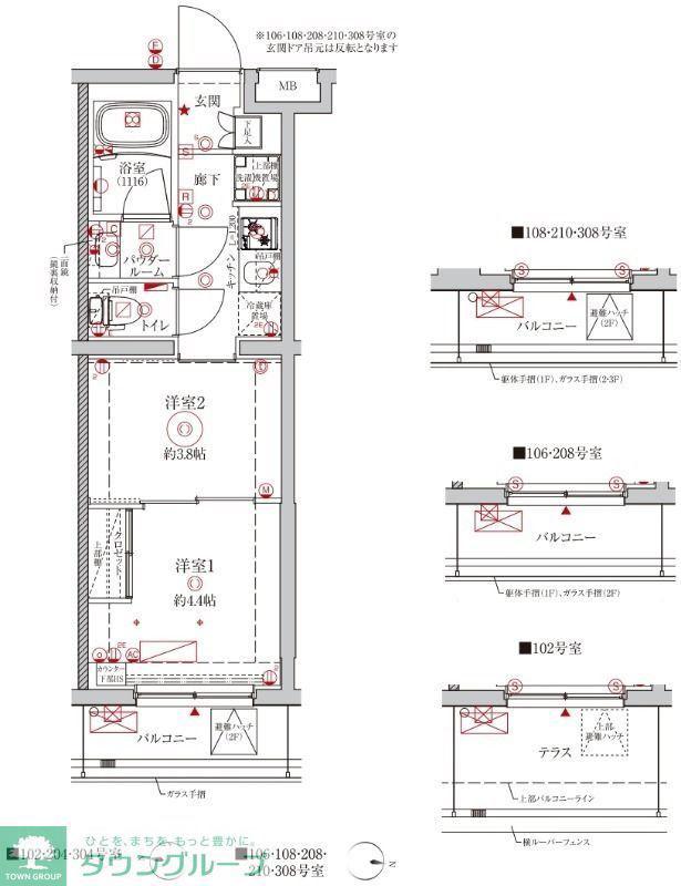 クレイシアIDZ大泉学園(2K/1階)の間取り写真