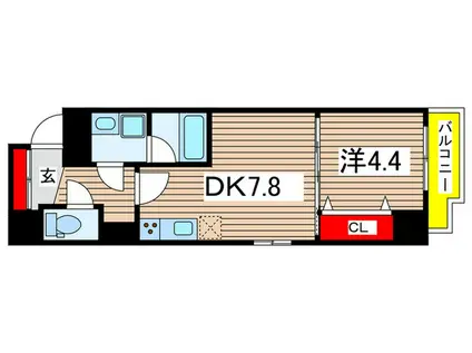 ファースト ソヨン(1DK/2階)の間取り写真