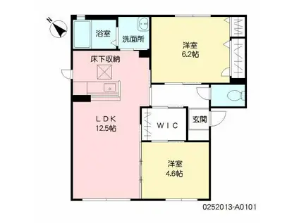 ステラコート  A棟(2LDK/1階)の間取り写真