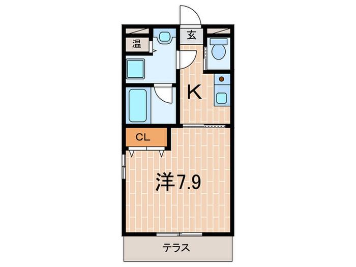 聚楽荘仁川C棟(1K/1階)の間取り写真