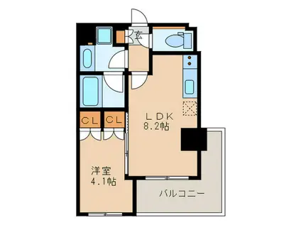 ザ・パークハビオ碑文谷(1LDK/3階)の間取り写真