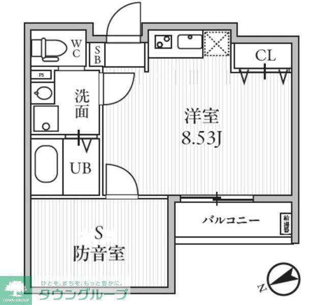 TS CUORE MUSE落合南長崎(ワンルーム/2階)の間取り写真