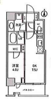シーズンフラッツ両国サウス(1DK/1階)の間取り写真