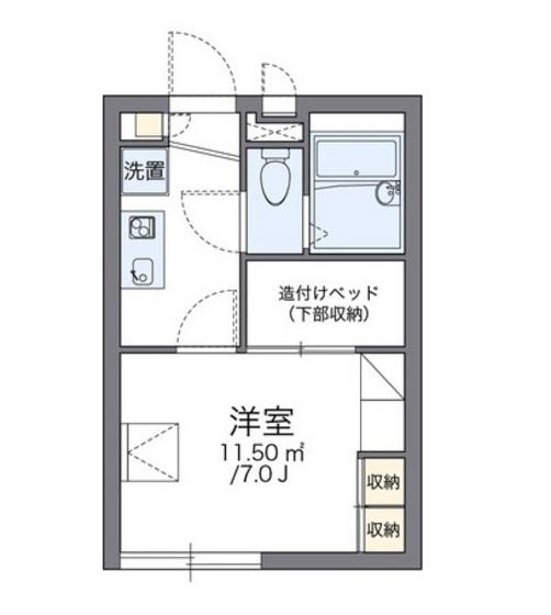 レオパレスLEOHIRANO(1K/2階)の間取り写真