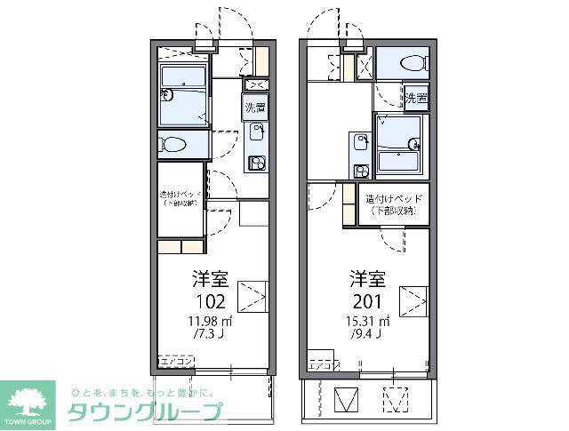 レオパレスチェリーハウス(1K/3階)の間取り写真