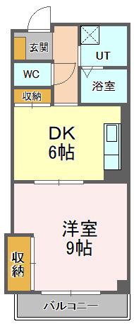 山名屋ビル(1DK/2階)の間取り写真