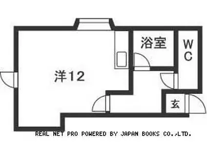 ローヤルハイツ琴似(ワンルーム/2階)の間取り写真