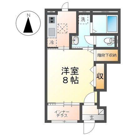 OLIVE TERRACE(1K/1階)の間取り写真