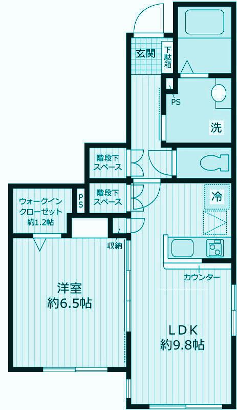 ブランメゾン三軒茶屋(1SDK/1階)の間取り写真