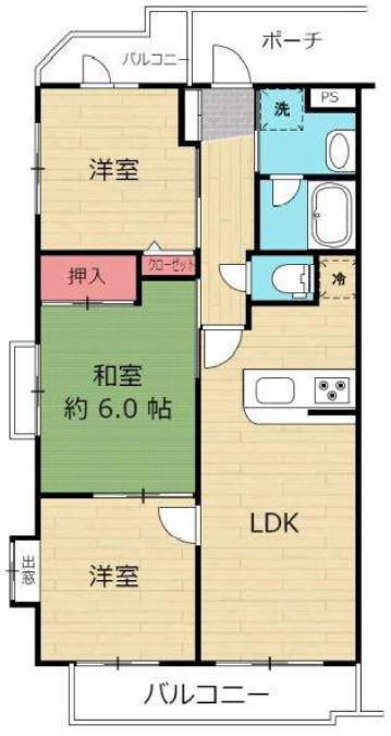 クリオ座間壱番館(3LDK/5階)の間取り写真