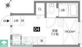文京大塚テラス(ワンルーム/1階)の間取り写真