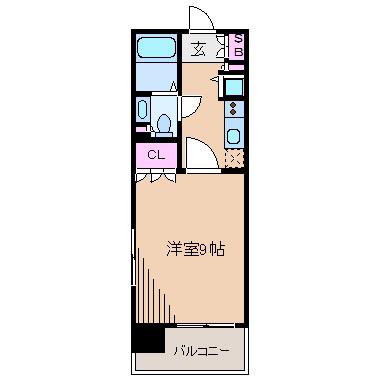 クラッサ元住吉(1K/1階)の間取り写真