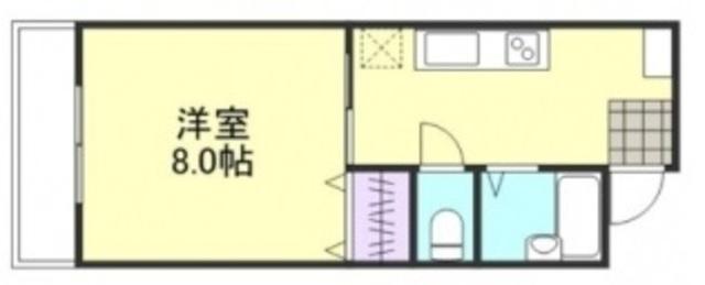 吉岡マンション D(1K/1階)の間取り写真